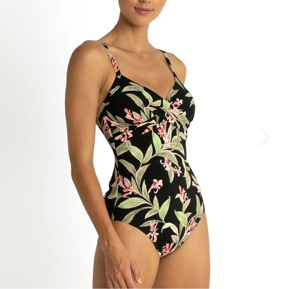 Azura Australia Sunseeker Amalfi Twist Front One Piece Swimsuit Black Size 6 - Picture 2 of 9